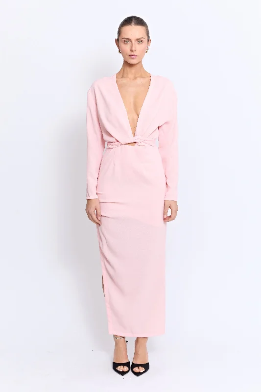 Casual wrap midi dress-PIERRE DRESS | ROSE