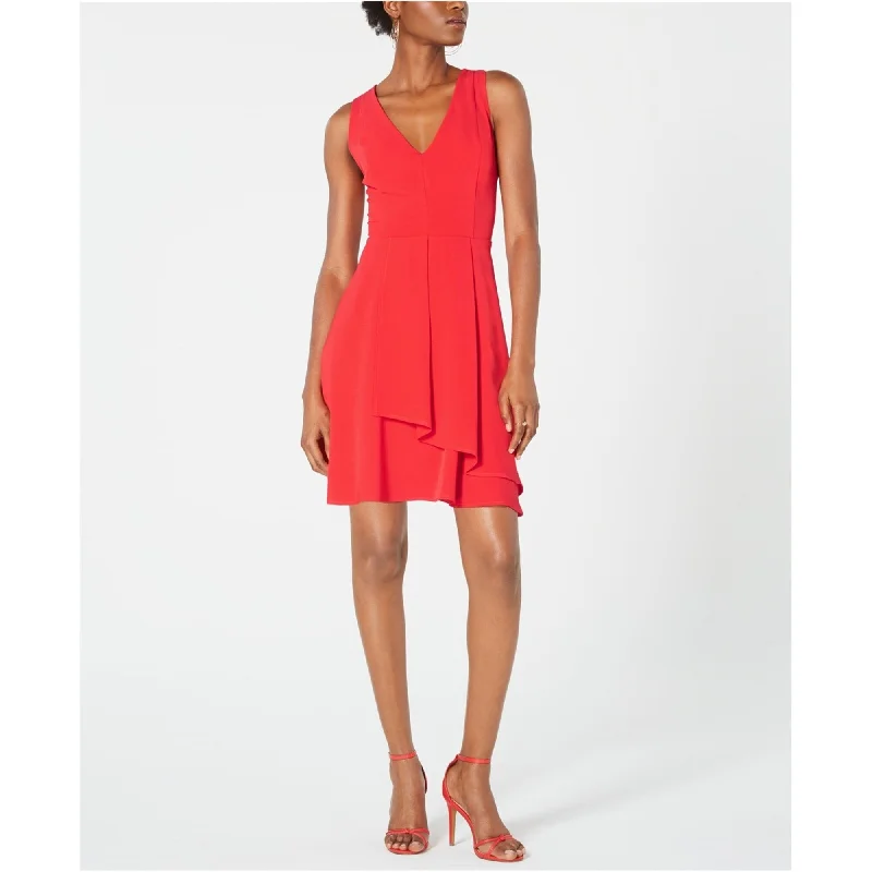 Effortless slip mini dress-19 Cooper Womens Sleeveless Fit & Flare Dress, Red, X-Small