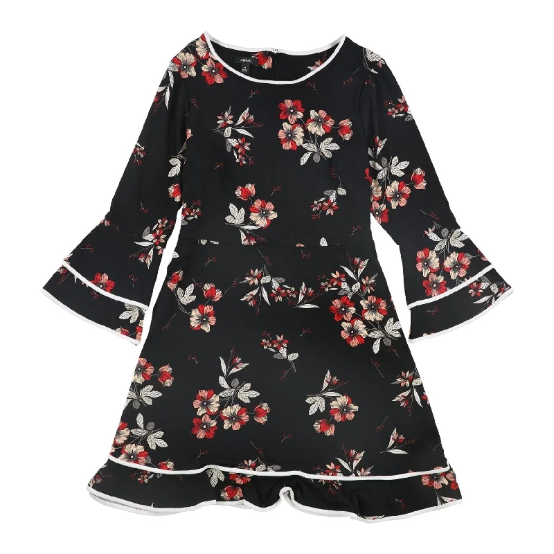 Mini dress with empire waist-Alfani Womens Floral Fit & Flare Dress