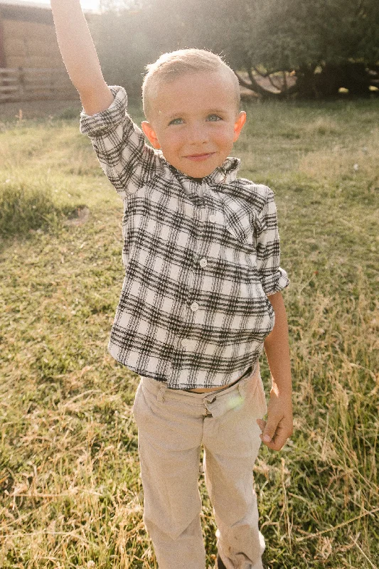 Mini dress with puff sleeves-Boys John Shirt in Genevieve Plaid