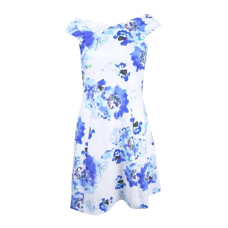 Mini dress with high-low hem-Rachel Roy Women's Floral-Print Fit & Flare Dress