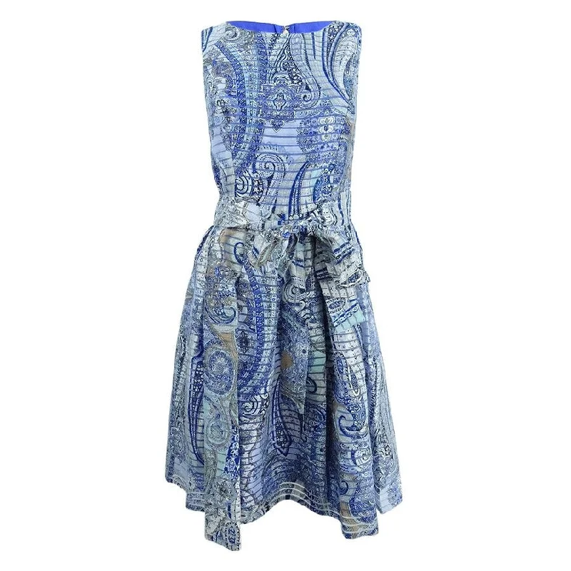 Casual shift mini dress-Tommy Hilfiger Women's Paisley Fit & Flare Dress