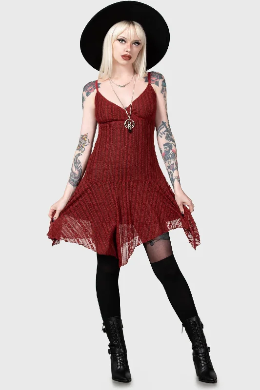 Light chiffon mini dress-Emelia's Wrath Dress [RED]