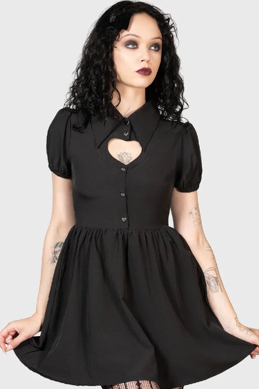 Comfortable casual mini dress-Fozia Dress