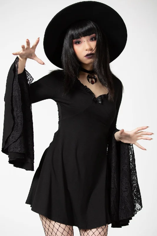 Mini dress with button front-Hagatha Sorceress Dress