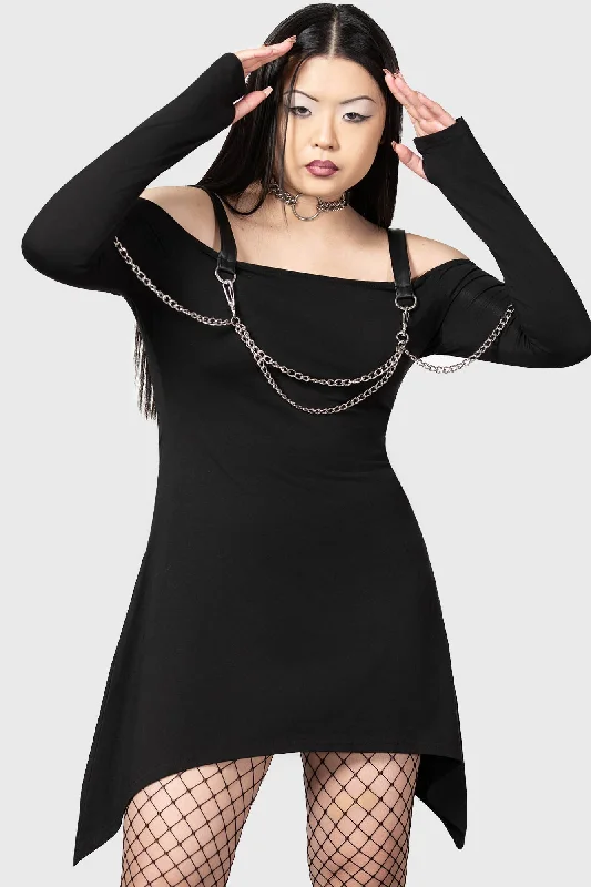 Casual t-shirt mini dress-Pleasure & Chain Dress