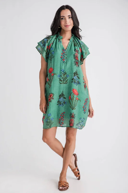 Retro-inspired mini dress-THML Medalion Printed Short Dress