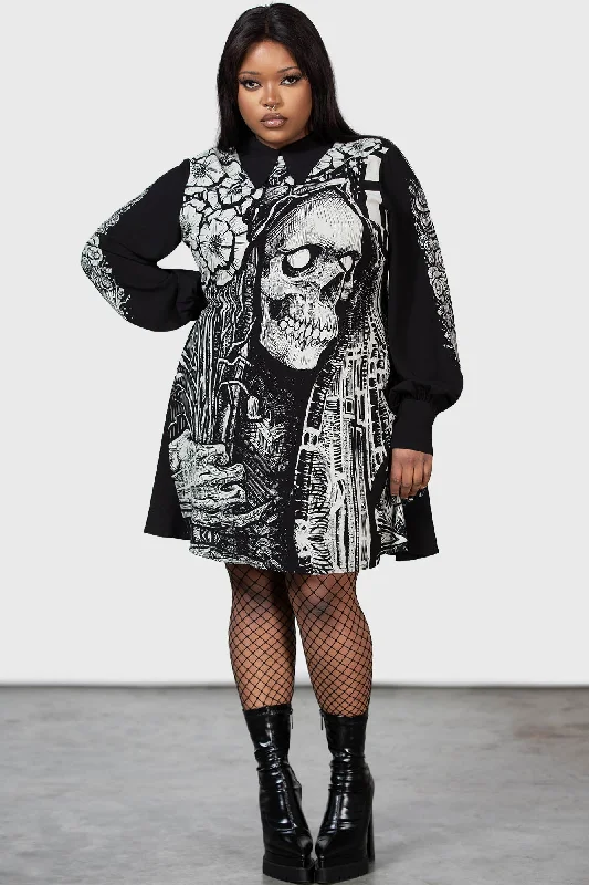 Mini dress with tulip skirt-Weird Tales Dress [PLUS]